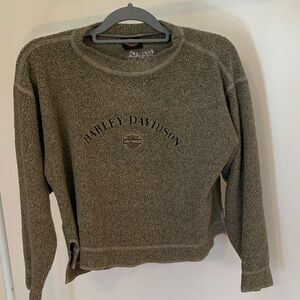 Harley-Davidson Women's Textured Gray Sweater